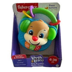 Fisher-Price Sing & Learn Music Player ABC Counting Shapes NIB 6-36 Months